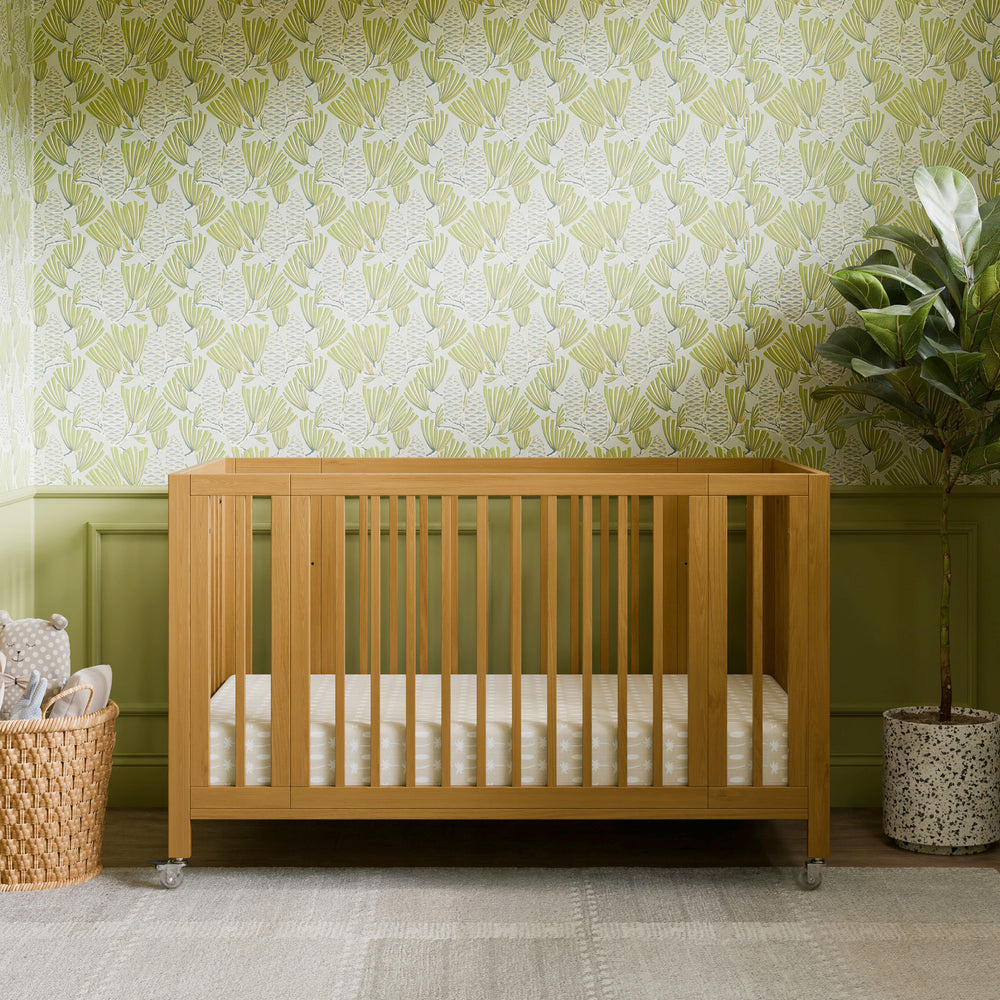 Rolli 9-in-1 Convertible All-Stages Crib with Bassinet and Toddler Bed Conversion Kits