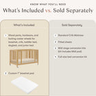 Rolli 9-in-1 Convertible All-Stages Crib with Bassinet and Toddler Bed Conversion Kits