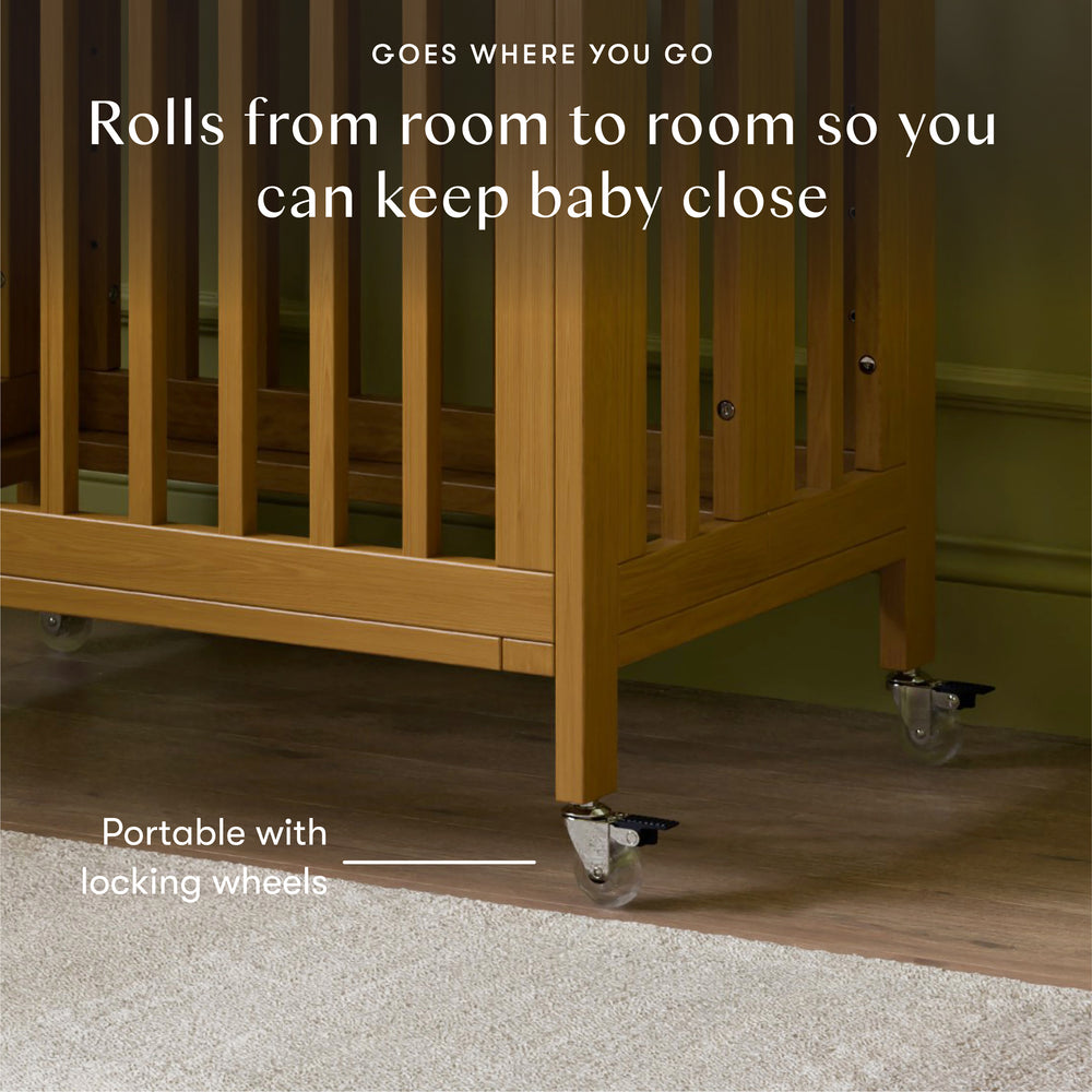 Rolli 9-in-1 Convertible All-Stages Crib with Bassinet and Toddler Bed Conversion Kits