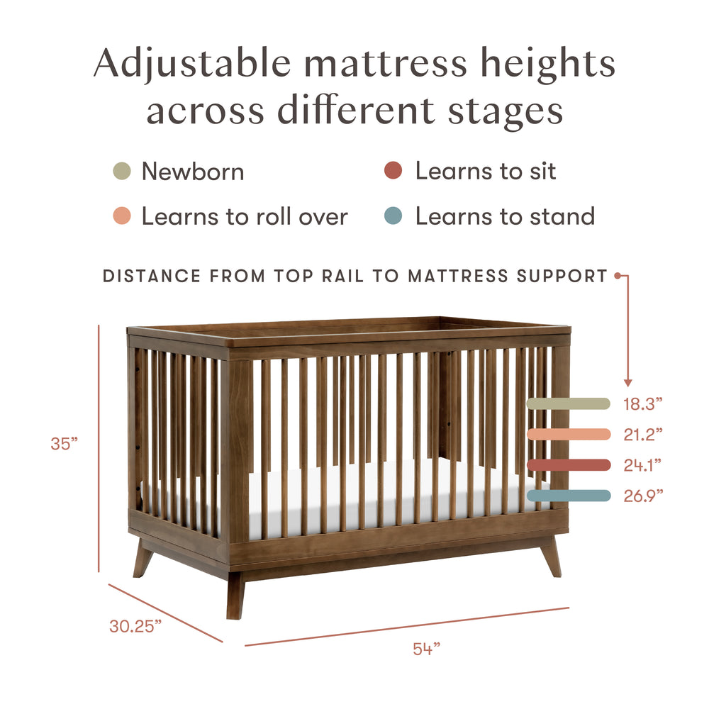 Scoot 3-in-1 Convertible Crib with Toddler Bed Conversion Kit