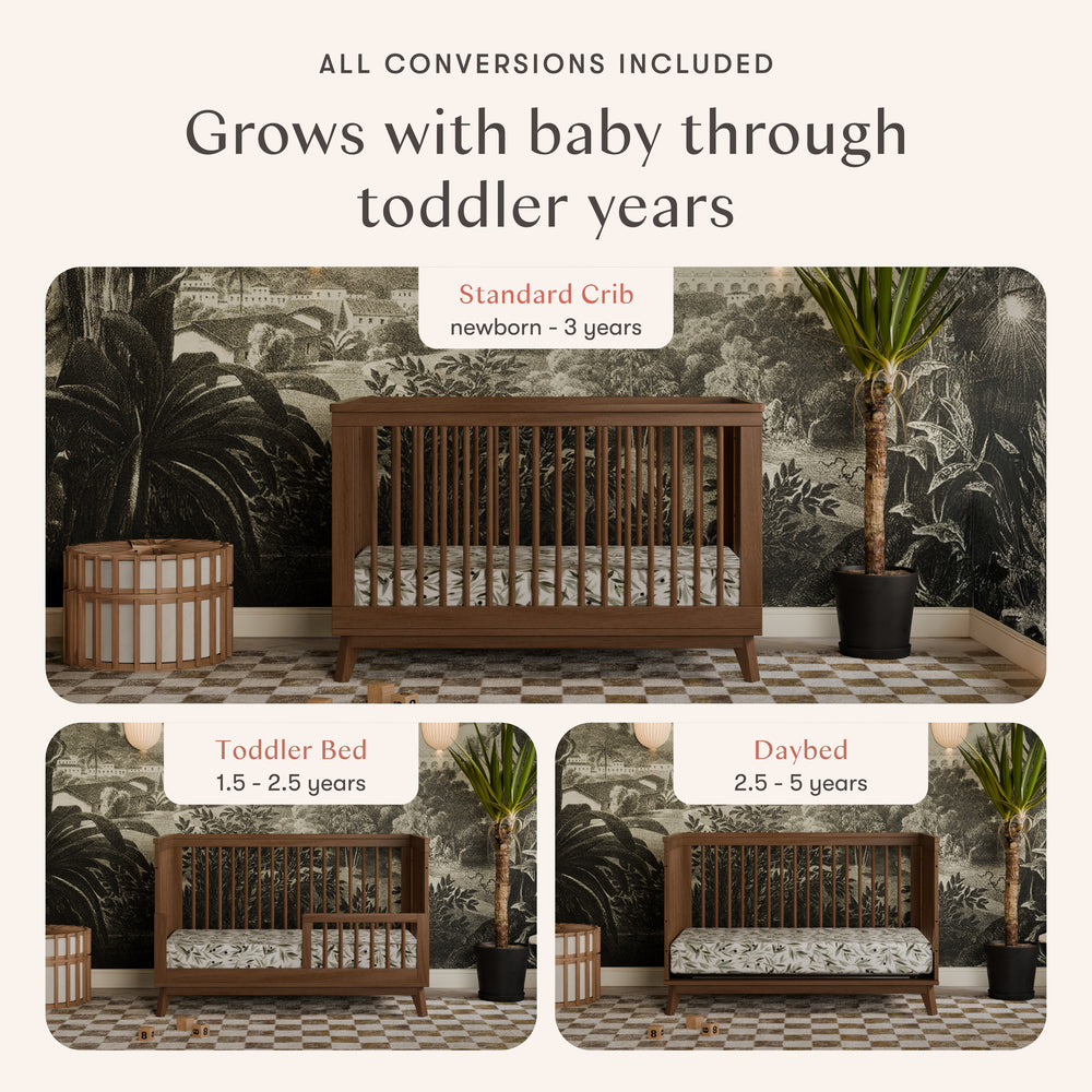 Scoot 3-in-1 Convertible Crib with Toddler Bed Conversion Kit