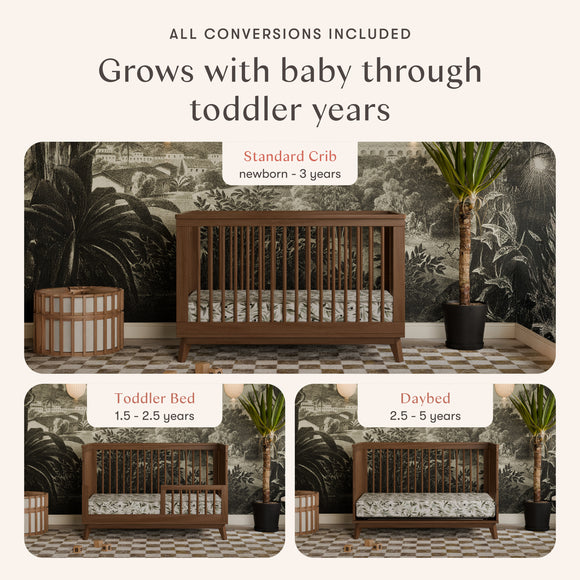 Scoot 3-in-1 Convertible Crib with Toddler Bed Conversion Kit