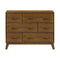 Scoot 6-Drawer Dresser  option Natural Walnut