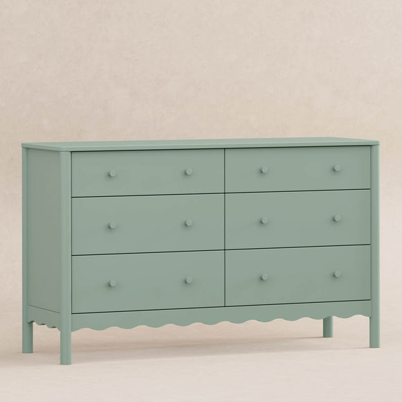 mint green dresser Babyletto Swell 6-Drawer Assembled Dresser Cove Blue