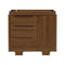 Yuzu 3-Drawer Changer Dresser with Removable Changing Tray  option Natural Walnut