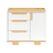 Yuzu 3-Drawer Changer Dresser with Removable Changing Tray  option White / Natural