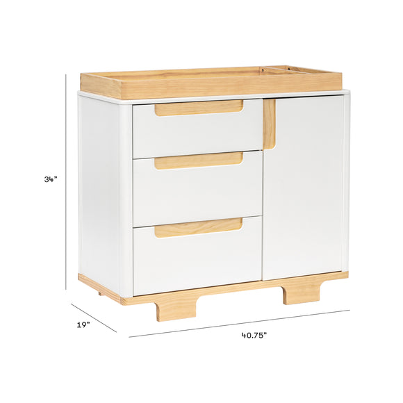 Yuzu 3-Drawer Changer Dresser with Removable Changing Tray