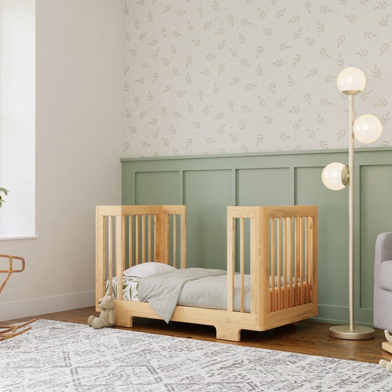 Yuzu 8-in-1 Convertible Crib w/All-Stages Conversion Kits in White/Natural