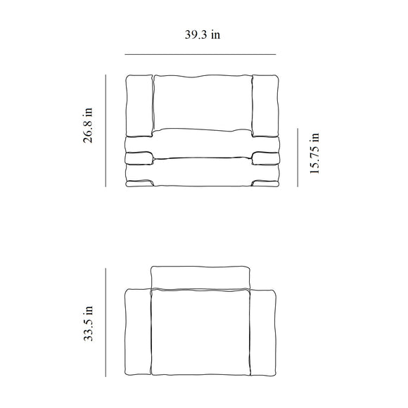 Pillow Corduroy Lounge Chair