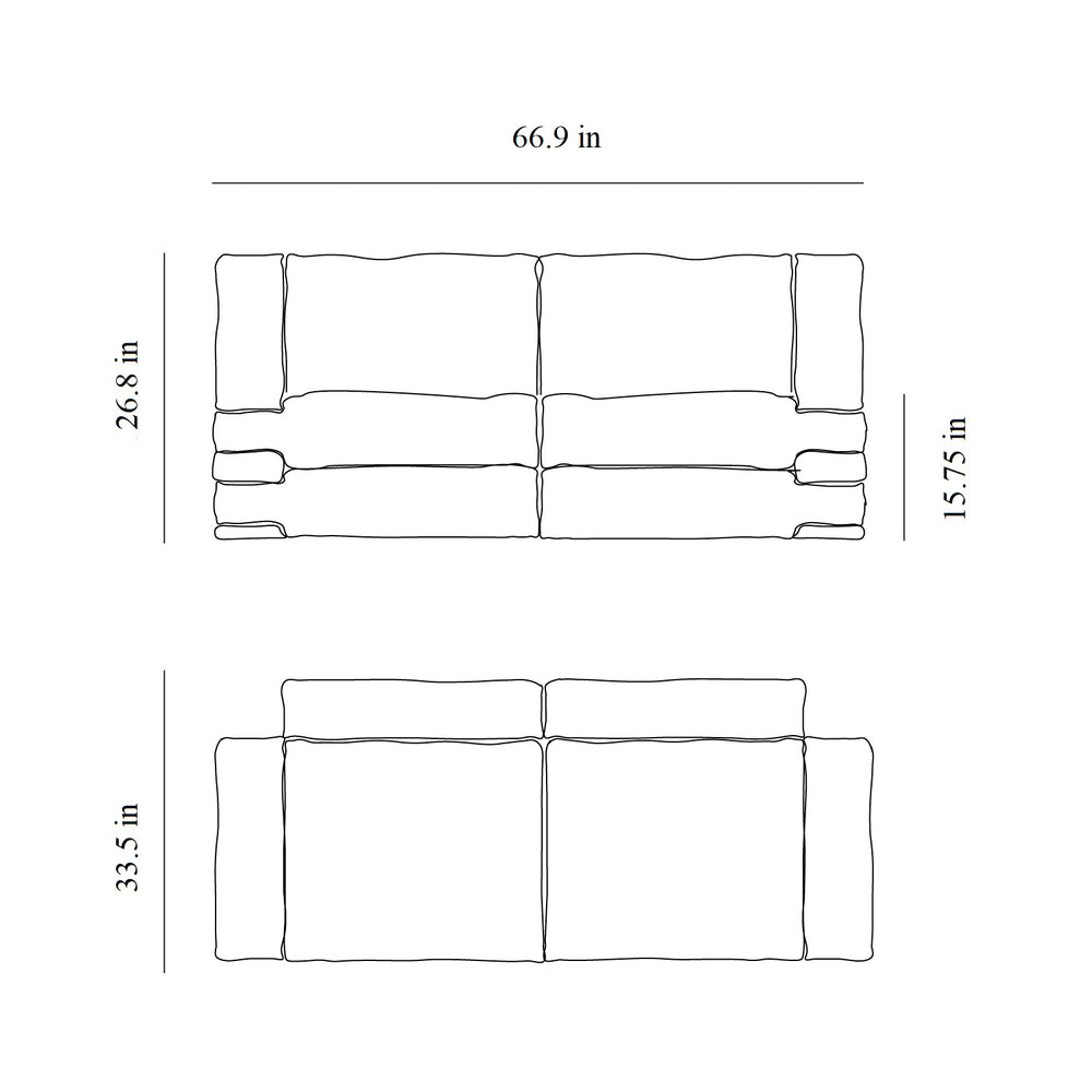 Pillow Corduroy Sofa