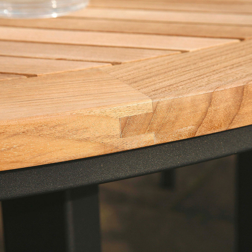 Aura Circular Outdoor Dining Table - Teak Top