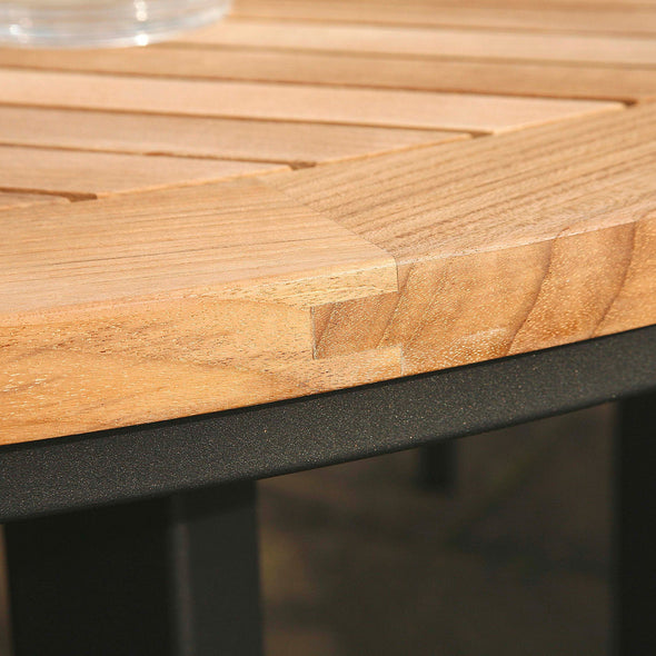 Aura Circular Outdoor Dining Table - Teak Top