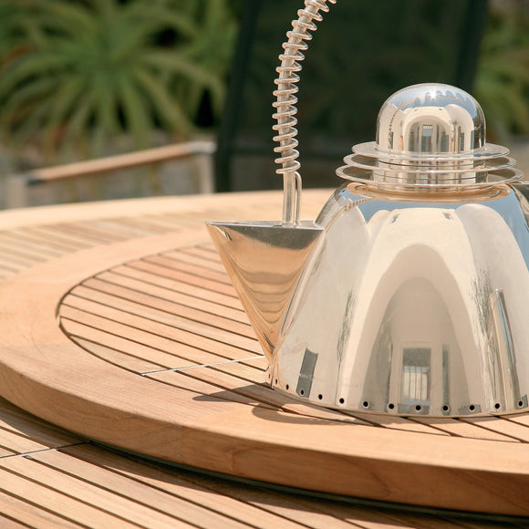 Equinox Circular Outdoor Dining Table - Teak Top