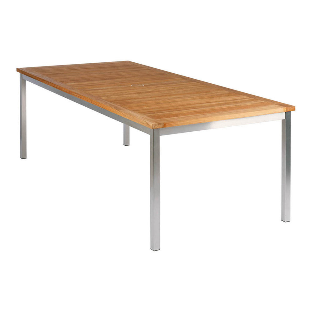 Equinox Outdoor Dining Table with Teak Top