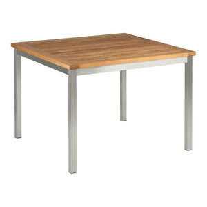 Equinox Outdoor Dining Table with Teak Top