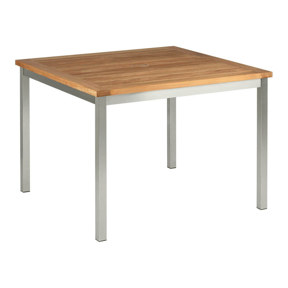 Equinox Outdoor Dining Table with Teak Top