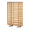 Woodland Teak Privacy Screen  option Frame with Ivory Curtain