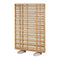 Woodland Teak Privacy Screen  option Frame with Martinique Curtain