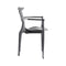Gaulino Dining Armchair  option Ash Stained Black / Black Hide
