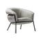 Grasso Armchair  option Black / TG12 - Gaudi Grey