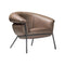 Grasso Armchair  option Dark Grey / S45 - Sauvage Leather Clay