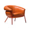 Grasso Armchair  option Red / S50 - Sauvage Leather Grapefruit