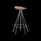 Jamaica Swivel Counter and Bar Stool  option Chrome with Wooden Seat