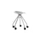 Jamaica Swivel Low Stool  option Chrome