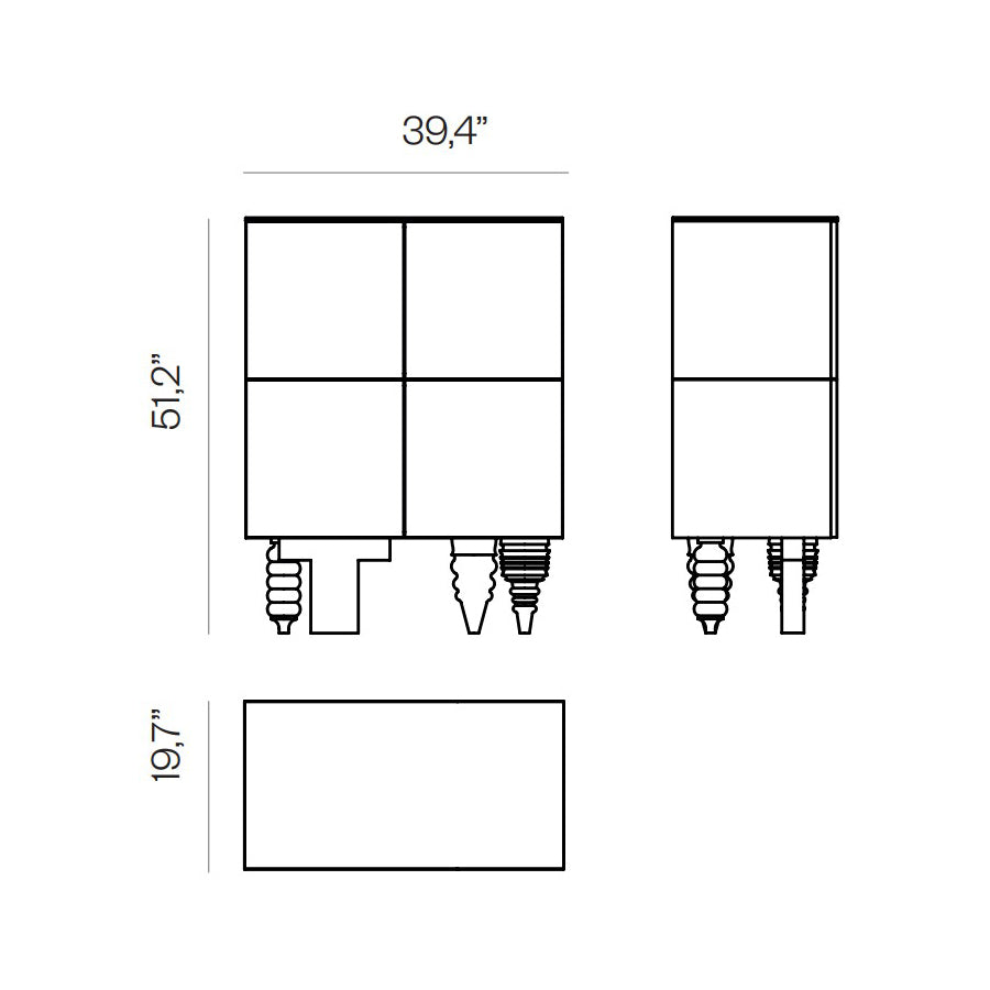 Multileg 1+1M Ash Cabinet