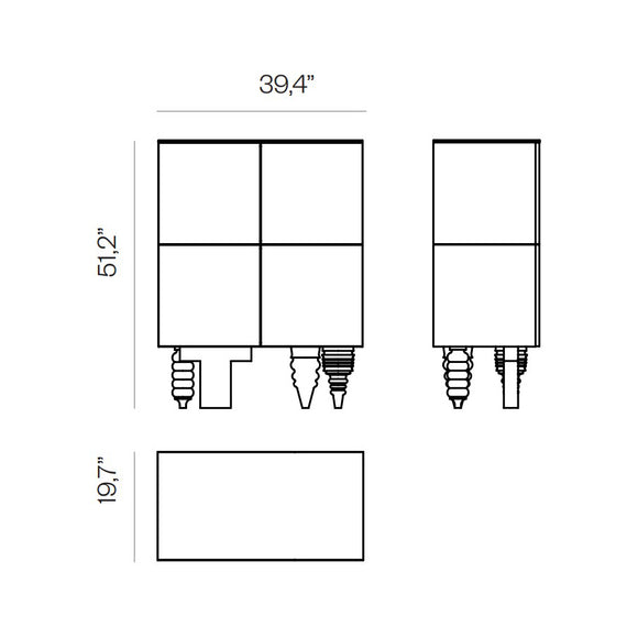 Multileg 1+1M Ash Cabinet