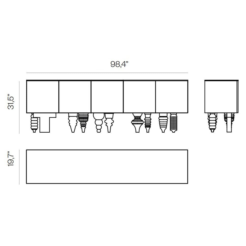 Multileg 2.5M Ash Cabinet