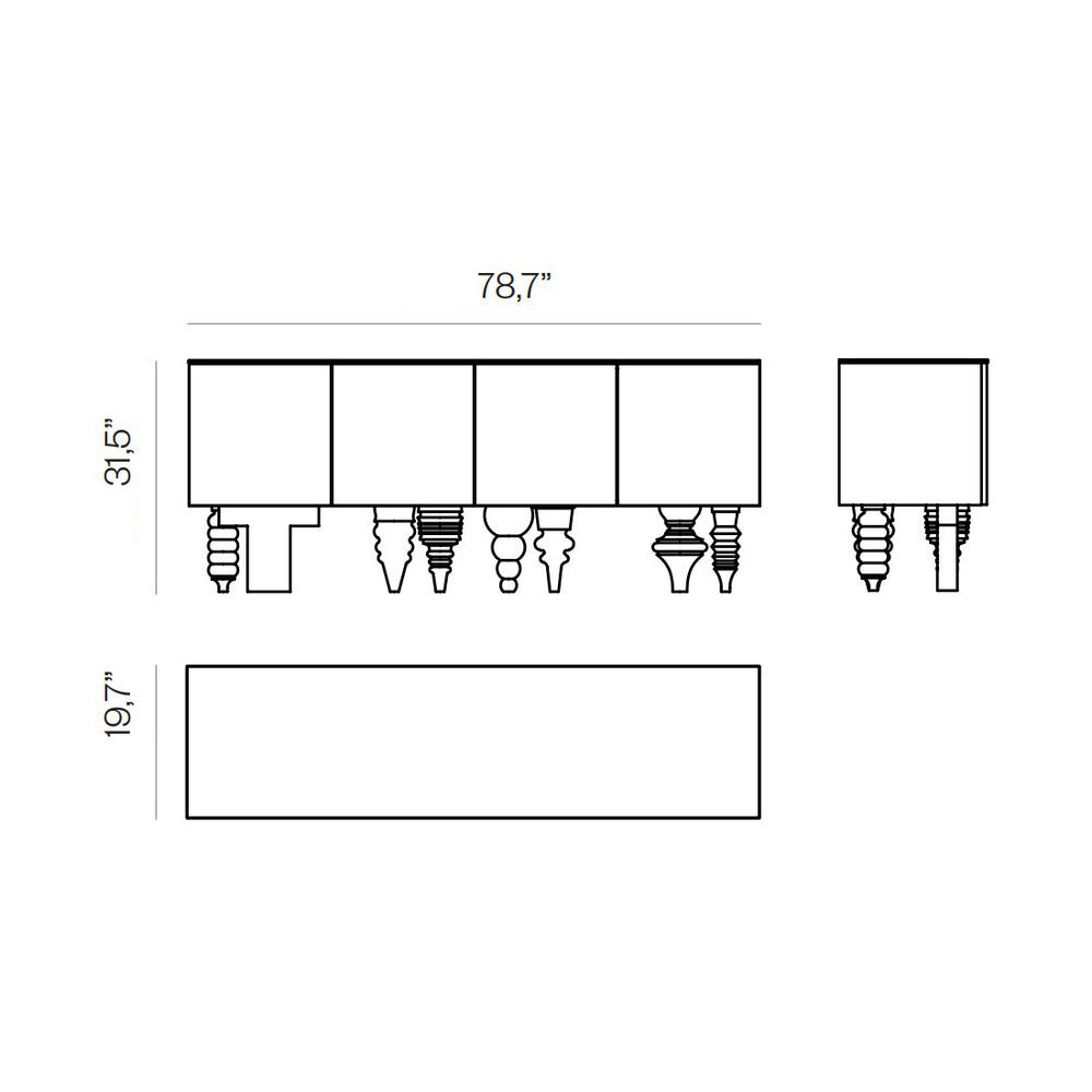Multileg 2M Ash Cabinet