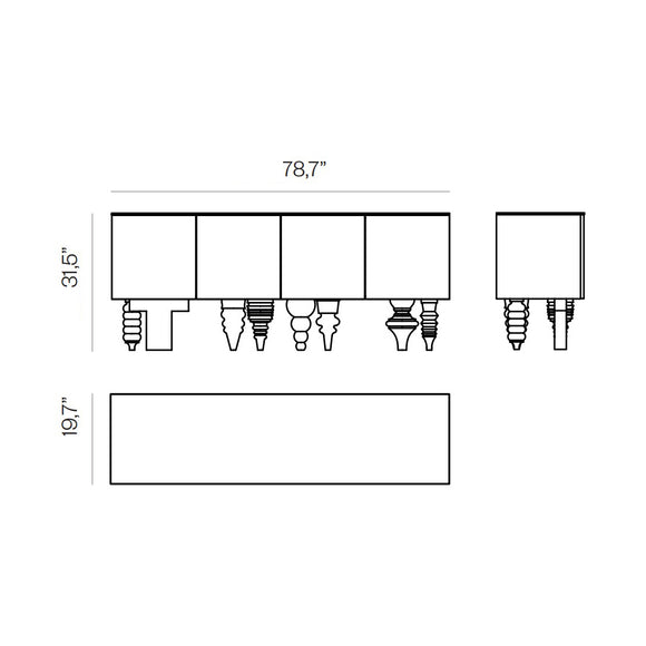 Multileg 2M Ash Cabinet
