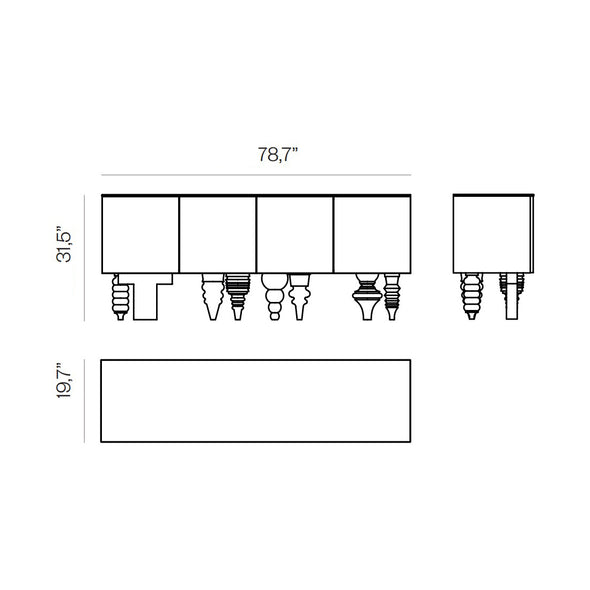 Multileg 2M Ash Cabinet