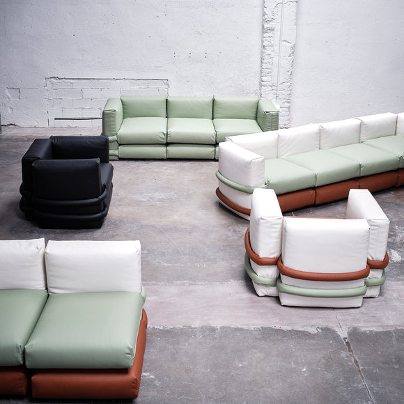 Pillow Leather Lounge Chair