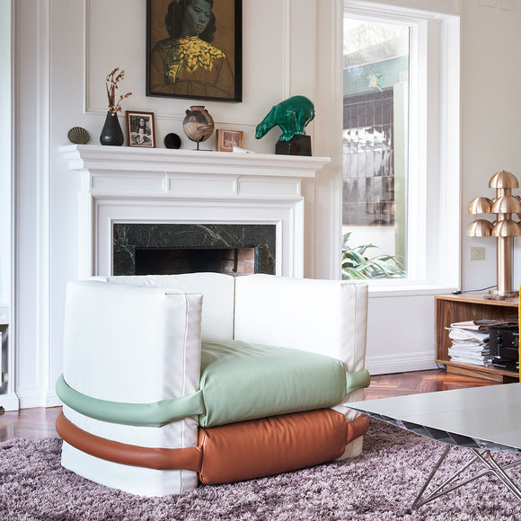 Pillow Leather Lounge Chair