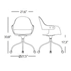 Showtime Nude Swivel Chair with Castors