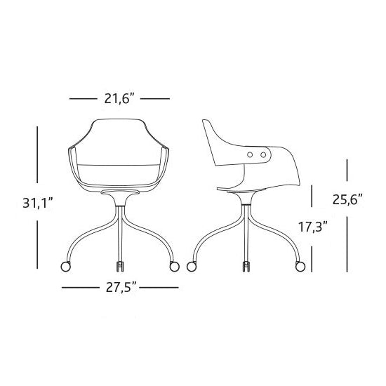 Showtime Swivel Chair with Castors
