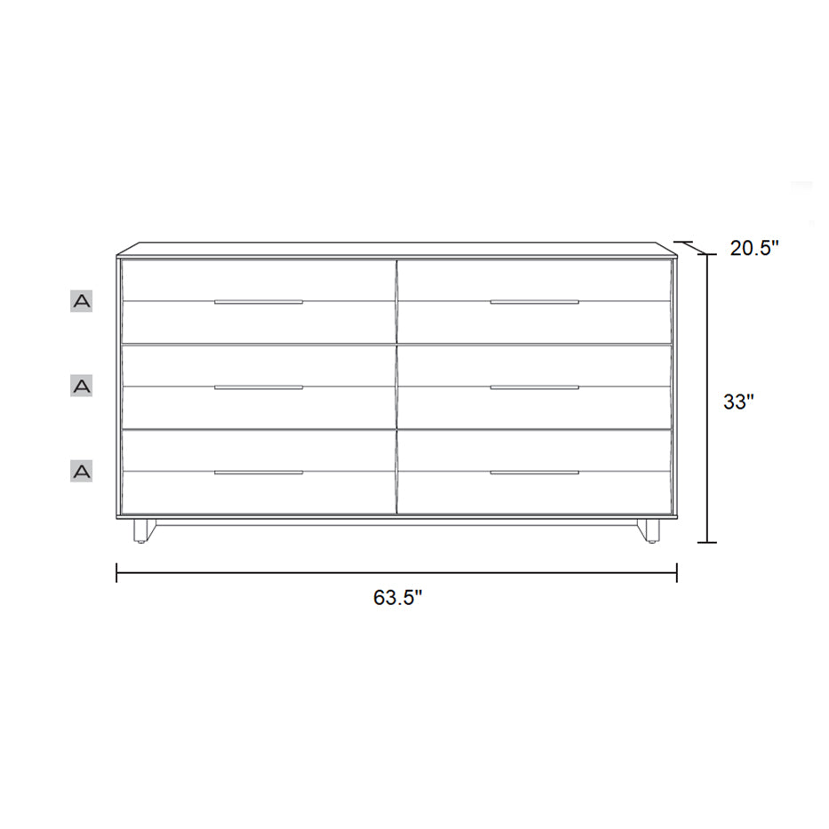 Kava 6-Drawer Dresser