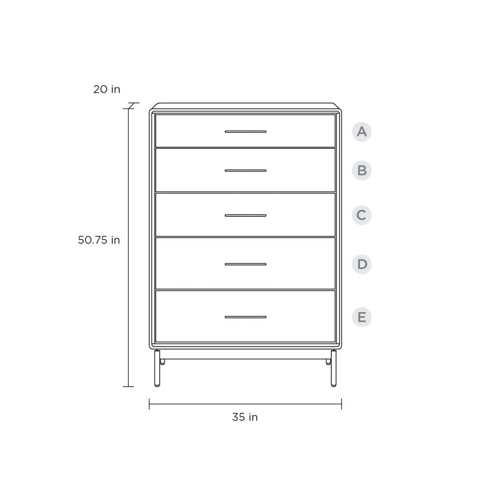 Linq 5 Drawer Dresser