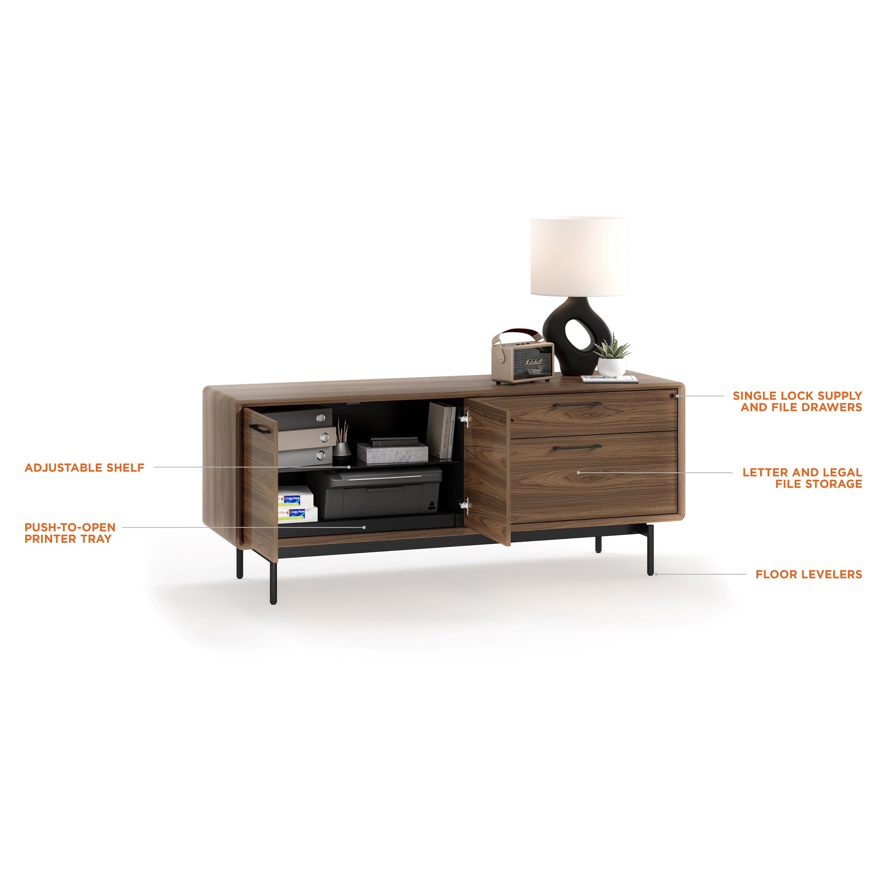BDI LINQ Office Storage Credenza - 2Modern