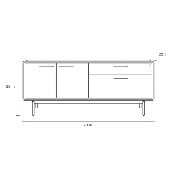 BDI LINQ Office Storage Credenza - 2Modern