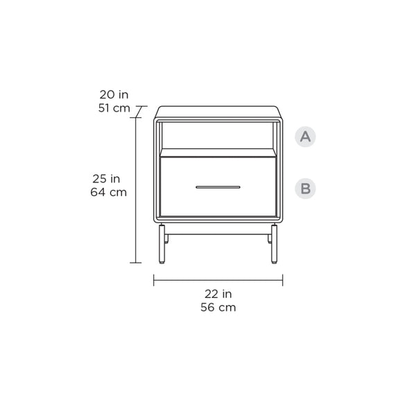 Linq Side Table/Nightstand