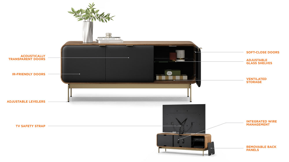 Plume 3-Door Media Cabinet