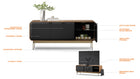 Plume 3-Door Media Cabinet