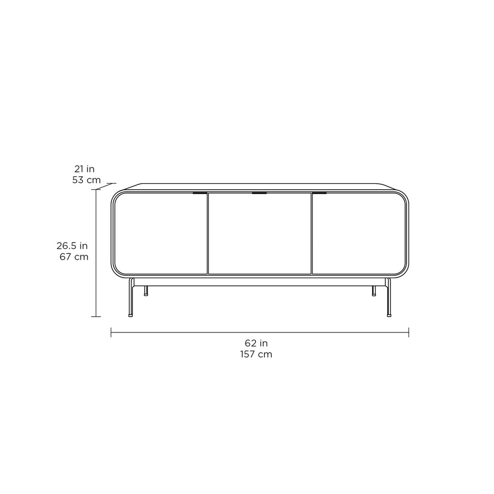 Plume 3-Door Media Cabinet
