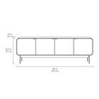 Plume 4-Door Media Cabinet