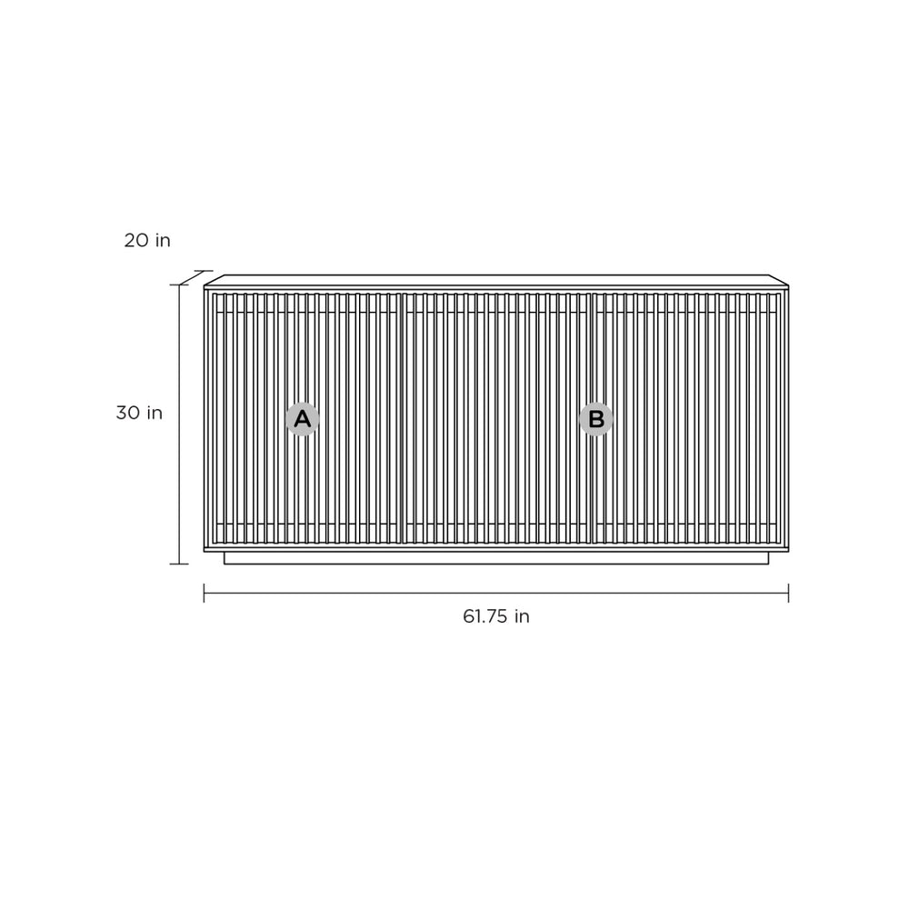 Profile 3-Door Media Storage Console