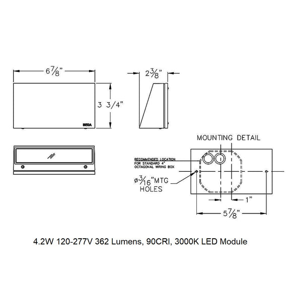 B22261 Outdoor LED Wall Sconce