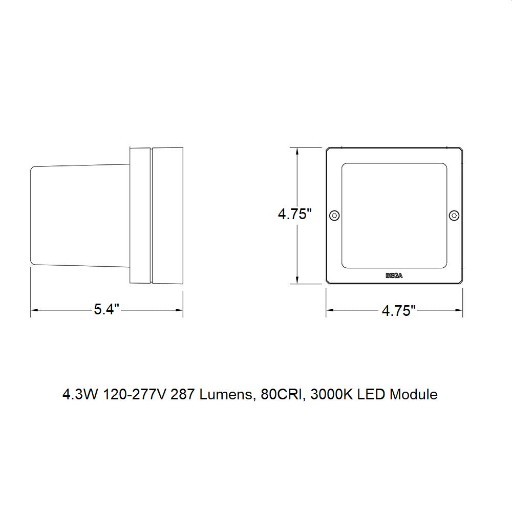 B22432/B22439 Impact Resistant Outdoor LED Wall Sconce